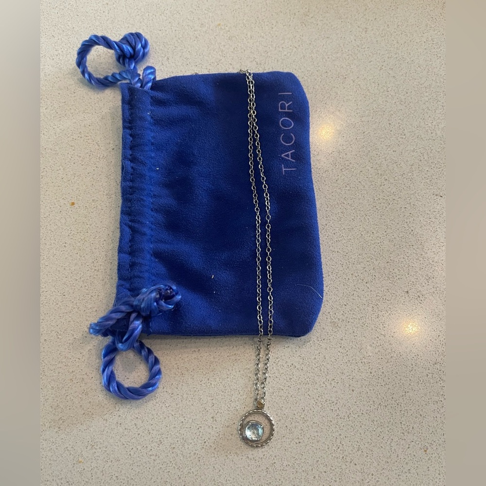 Tacori Silver Bloom necklace featuring Sky Blue Topaz